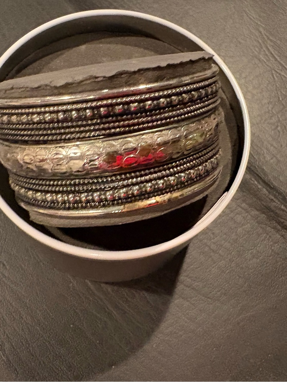 Silver Multi-Row Textured Bracelet